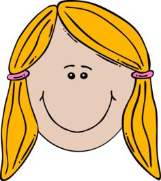 Girl Face Cartoon Vector Image