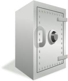Vector image of a safe