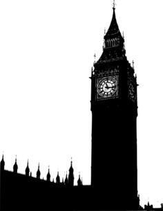 Big Ben vector silhouette
