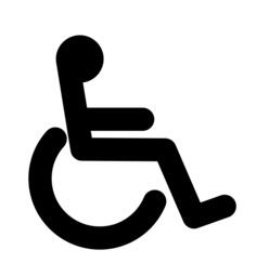 Disabled people vector sign