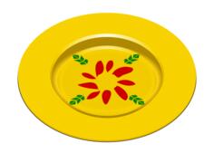 Yellow dish vector image