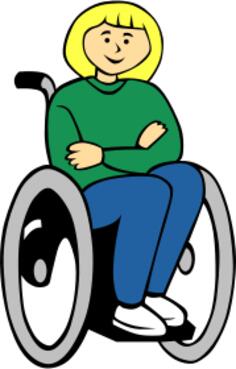 Girl in wheelchair vector image