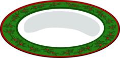Christmas Plate Vector