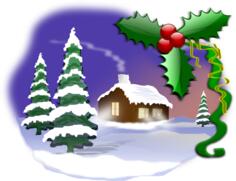 Christmas landscape vector