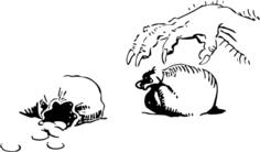 Greedy hand vector image