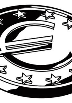Euro coin vector graphics