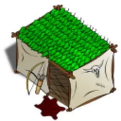 Hunter's tent vector image