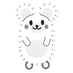Connect the dots mouse vector
