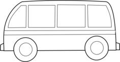 Bus outline vector