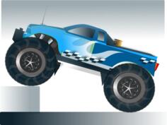 Monster truck stunt vector