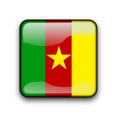 Cameroon flag button
