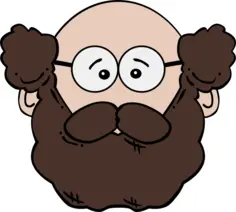 Vector image of a man with beard