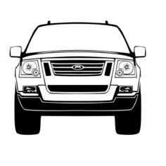 Suburban Vehicle Vector Front View