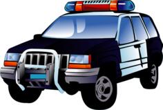 Police car vector image