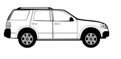Suburban Vehicle Vector Graphics