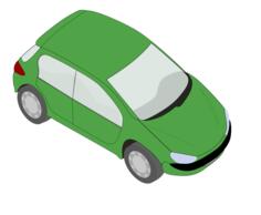Tiny green car