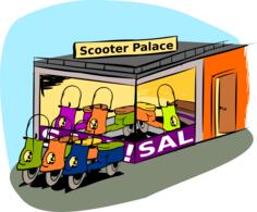 Scooter shop vector