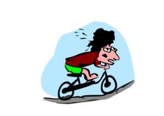 Cartoon biker vector