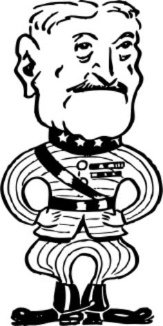 Gen. John J Pershing Vector Image