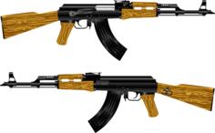 AK 47 Rifle Vector Image