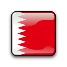 Bahrain vector flag button