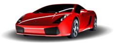 Red Lamborghini vector art