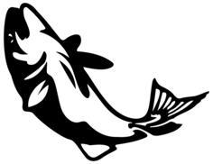 Stylized fish silhouette