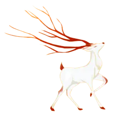 古风仙鹿插画 24