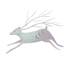 古风仙鹿插画 33