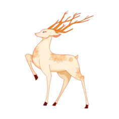 古风仙鹿插画 4