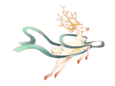 古风仙鹿插画 5